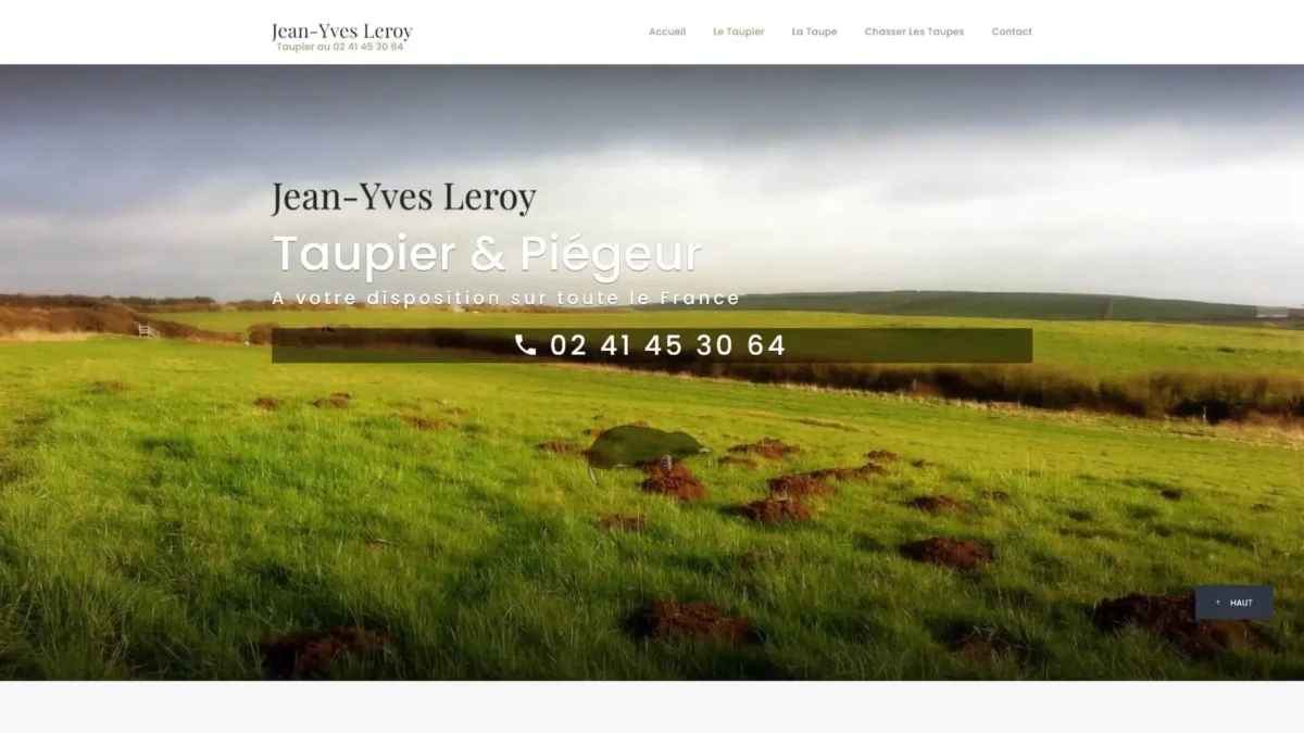 Site web Leroy Taupier